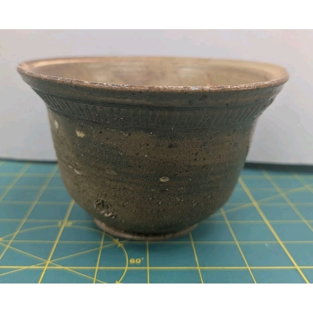 Pottery Bowl Shades of Brown 4" Height 6" Diameter Handcrafted Art Pottery
